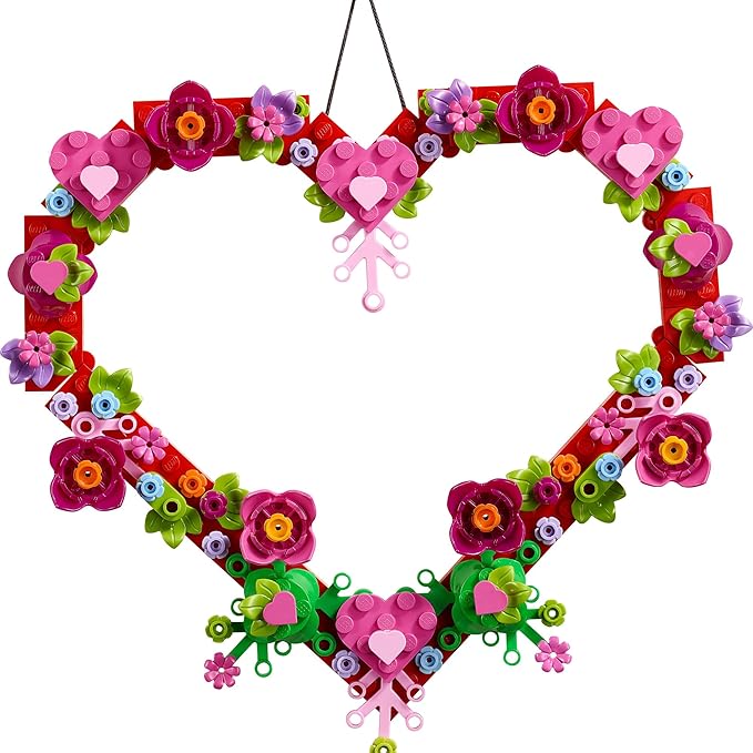LEGO Heart Ornament Building Toy Set - Fun Arts and Crafts Idea for Girls and Boys, Ages 9+ - Display on The Wall as Home Decoration - Gifts for Kids - 40638