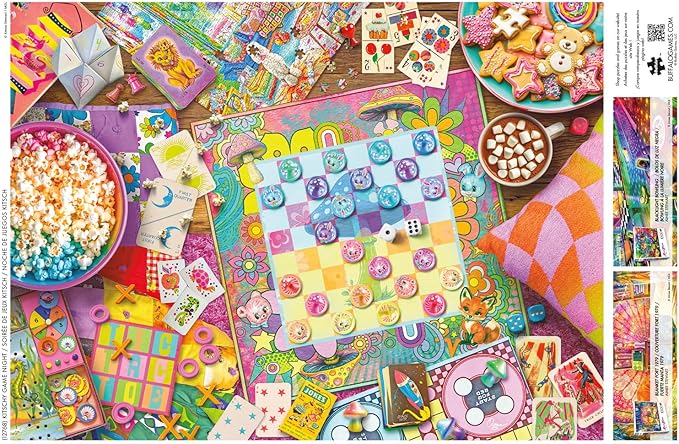 Buffalo Games - Aimee Stewart - Kitschy Game Night - 1000 Piece Jigsaw Puzzle for Adults - Challenging Puzzle Perfect for Game Nights - Finished Size is 26.75 x 19.75