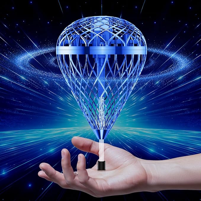 Tikduck 2026 Flying Bouncing Ball Toy - USB Rechargeable, Hand-Controlled with 3D Flips & Multi-Player Fun - Interactive Orb Toy for Kids, Teens & Adults - Indoor & Outdoor Play (Blue)