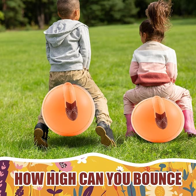 Hiboom 2 Pcs Giant Inflatable Hopping Toys 51 Inch Bouncer Animal Toys Ride on Animal Bouncy on Hopping for Birthday Party Gifts Supplies(Horse)