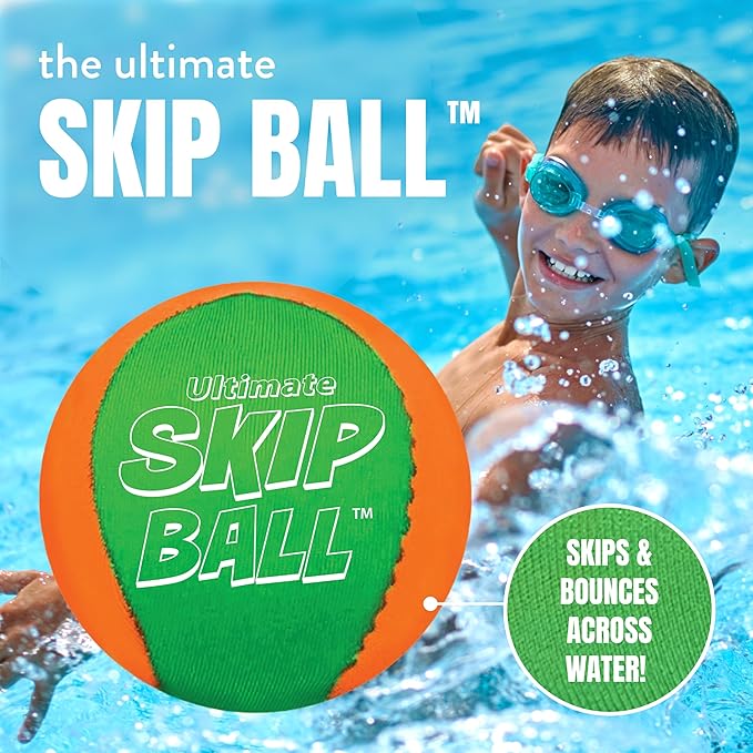 Activ Life The Ultimate Water Skip Balls, Water Bouncing Ball for Swimming Pool, Beach Toys for Friends, Family, Kids and Adults