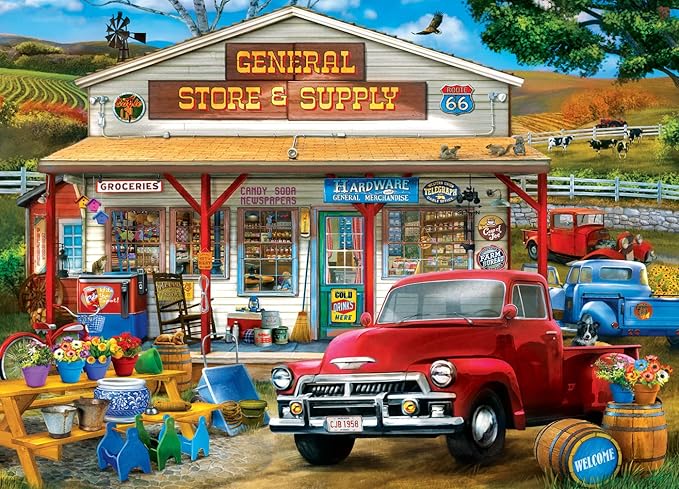 MasterPieces 1000 Piece Jigsaw Puzzle for Adults, Family, Or Youth - Countryside Store & Supply - 19.25"x26.75"