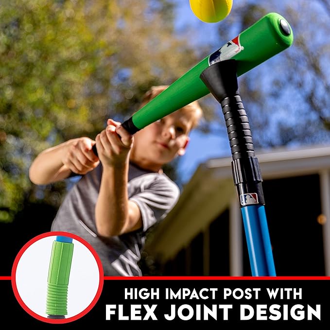Franklin Sports Youth Batting Tee - Adjustable Height Plastic Training Tee for Kids + Toddlers - 23" to 33" Inches