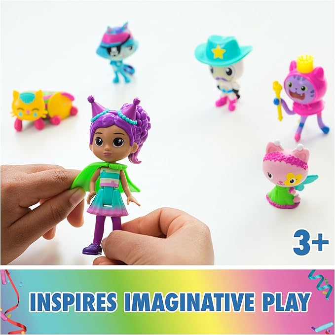 Gabby’s Dollhouse, Celebration Themed Figures with Gabby Girl, 5 Cat Toy Figures, Surprise Toys & Dollhouse Accessories, Kids Toys for Girls & Boys 3+