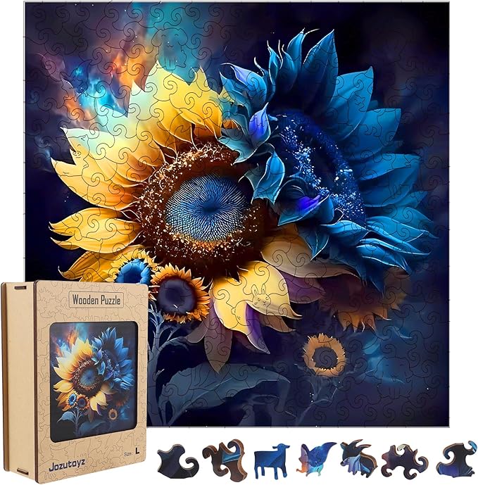 Wooden Puzzle for Adults, 248 Piece Unique Animal Shaped Jigsaw Puzzles, Family Game Gift for Adults and Teenagers (11.2 * 11.2in)