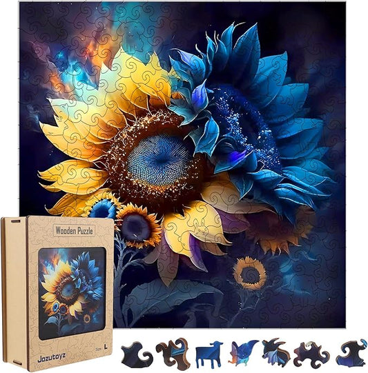 Wooden Puzzle for Adults, 248 Piece Unique Animal Shaped Jigsaw Puzzles, Family Game Gift for Adults and Teenagers (11.2 * 11.2in)