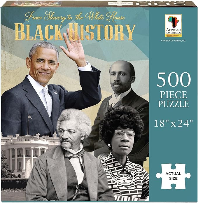 African American Expressions - from Slavery to The White House Black History Puzzle – 500-Piece African American Jigsaw Puzzle for Adults | Inspiring Cultural Journey