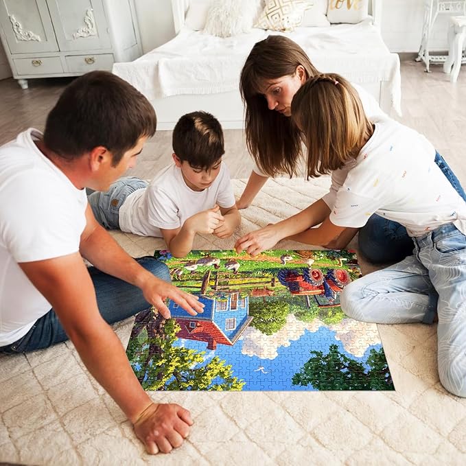 Jigsaw Puzzles 500 Pieces for Adults Farm Puzzles 500 Pieces Adult Puzzles Games Family Challenging Game Great Gift Idea 20.5x15IN