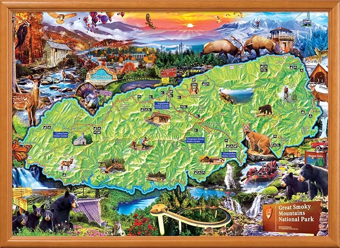 MasterPieces - 1000 Piece Jigsaw Puzzle, Great Smoky Mountains National Park, Fun for Adults, Family, Kids 19.25"x26.75"