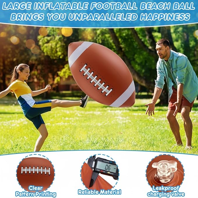 Lewtemi Giant Inflatable Sports Balls Large Inflatable Beach Ball Baseballs Soccer Rainbow Basketball Football for Sport Birthday Party Favor(4 Pcs,Soccer, Baseball, Basketball, Football,27 Inch)