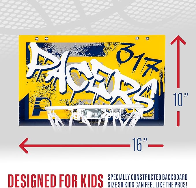 Franklin Sports NBA Team Over the Door Basketball Hoops - Kids Indoor Mini Basketball Hoop + Ball Set - NBA Fan Mini Hoops