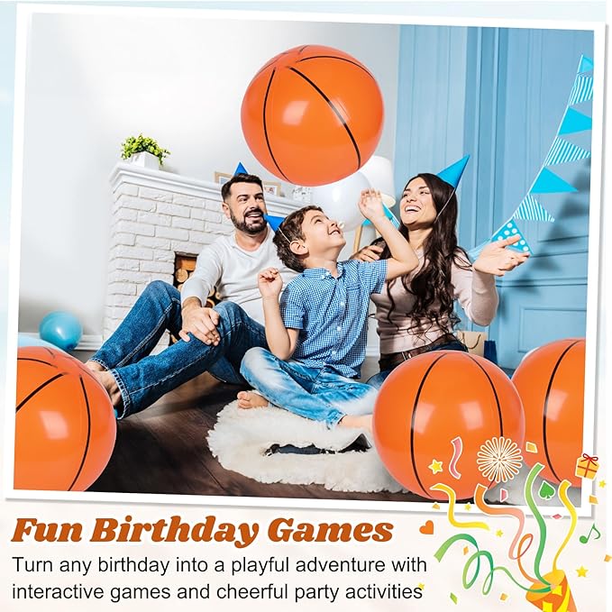 Mototo 50 Pack Inflatable Beach Balls 16 Inch Giant Blow up Inflatable Balls Bulk for Summer Swimming Pool Beach Game Goodie Bag Super Bowl Theme Sport Event Birthday Party Favor