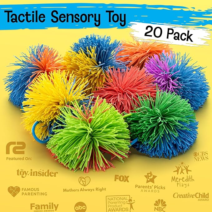 Stringy Balls & Fidget Toys 20 Pack - Fun Easter Gifts for Kids Classroom School - Toddler Birthday Gifts for Boys & Girls - Sensory Easter Party Favors 3 4 5 6 7 8 + Year Old Gift Idea