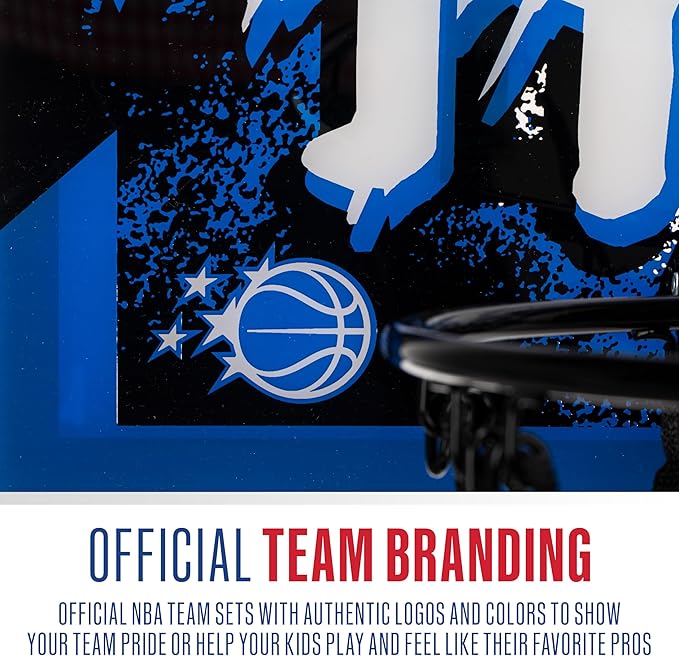 Franklin Sports NBA Team Over the Door Basketball Hoops - Kids Indoor Mini Basketball Hoop + Ball Set - NBA Fan Mini Hoops