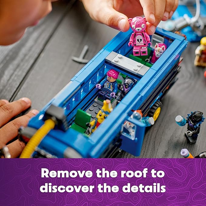LEGO Fortnite Battle Bus Building Toy - Collectible Fortnite Toy for Kids, Boys & Girls, Ages 10+ - Pretend Play Set with 9 Minifigures from Video Game - Gift for Birthdays - 77073