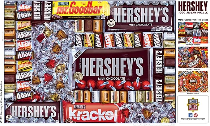 MasterPieces 1000 Piece Jigsaw Puzzle for Adults, Family, Or Youth - Hershey's Chocolate Paradise - 19.25"x26.75"