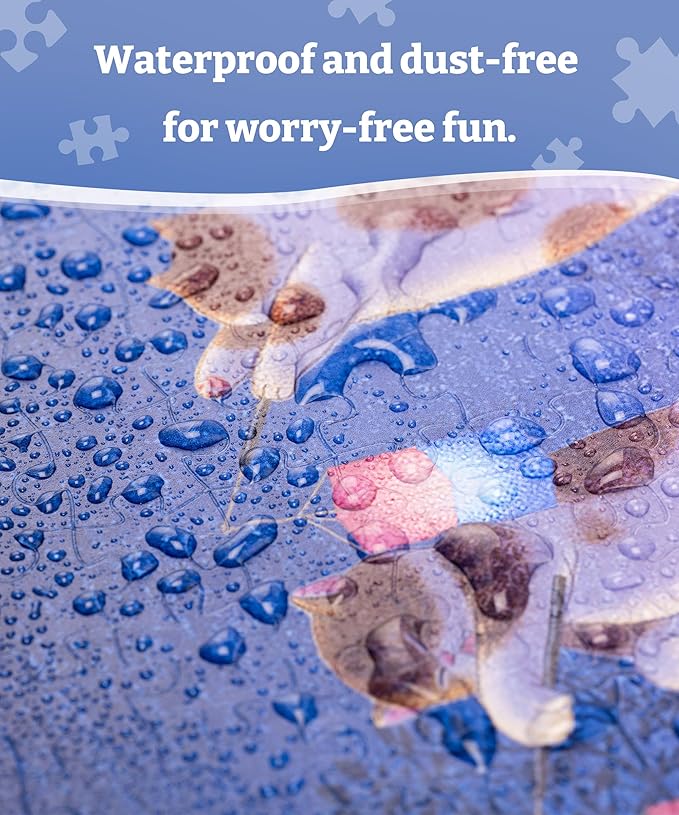 PieceRelax PieceClicks Plastic Jigsaw Puzzle for Adults 1000 Pieces - Phoenix Chan - Lucky Cat Shop - 25.2 X 18.9 Inches, Most Satisfying Table Games, No Glue Needed [U1033]