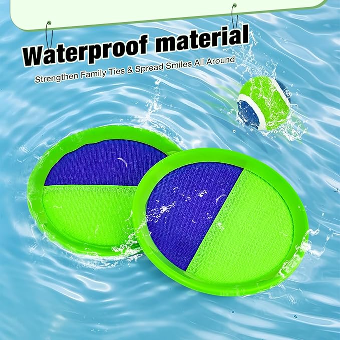 Sticky Toss and Catch Ball Game Set - Kids & Toddlers Outdoor Indoor Activity Toys for Boys Girls 3 4 5 6 7 8-12 Year Old - Great Games for Beach Pool Yard - Birthday Gifts Easter Basket Stuffers