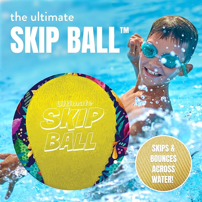 Activ Life The Ultimate Water Skip Balls, Water Bouncing Ball for Swimming Pool, Beach Toys for Friends, Family, Kids and Adults