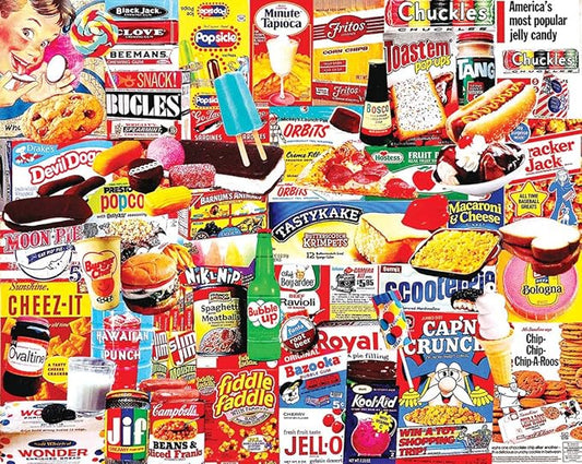 White Mountain Puzzles Things I Ate As A Kid Collage Puzzle - 1000 Piece Jigsaw Puzzle