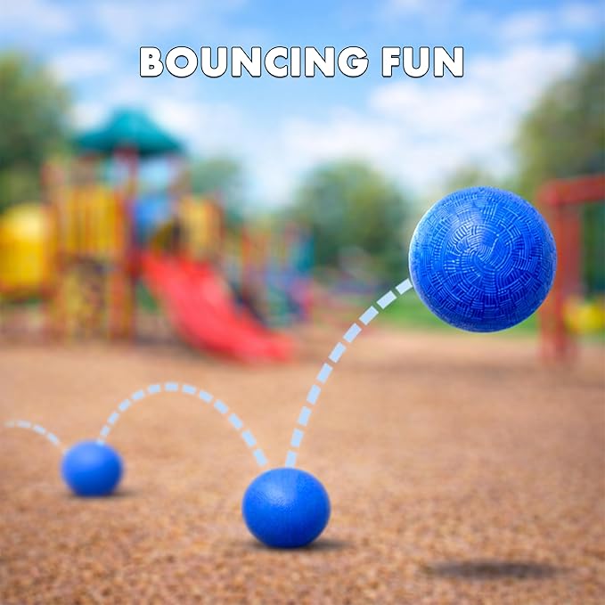 5 Inch Playground Balls for Toddlers and Kids 3 Pack Sports Rubber Outdoor Indoor Ball Gift Toy Soccer Dodgeball Bouncy Inflatable Small Size