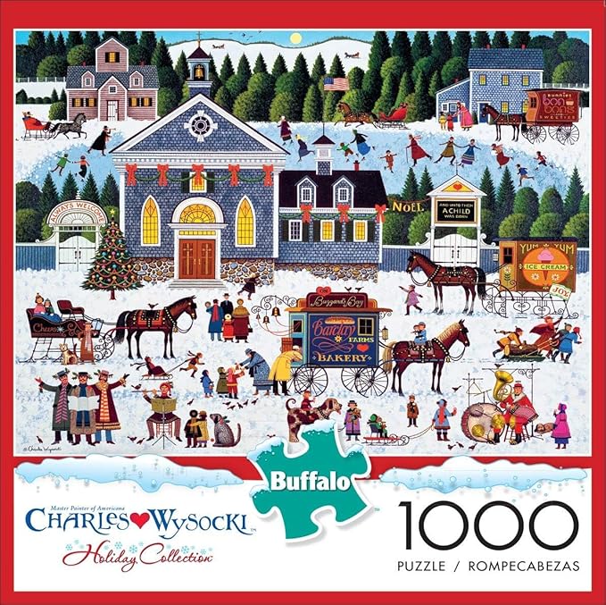 Buffalo Games - Charles Wysocki - Churchyard Christmas - 1000 Piece Jigsaw Puzzle
