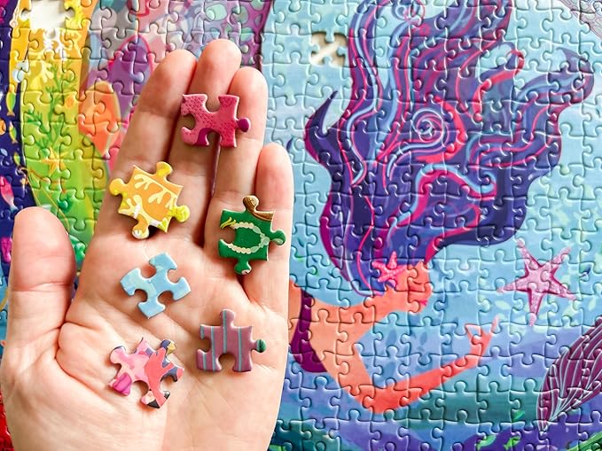 Elena Essex Puzzles for Adults 1000 Pieces - Sea Treasures, 1000 Piece Puzzle for Adults, Jigsaw Puzzles 1000 Pieces, Ocean Mermaid Sea Marine Underwater Puzzle, Size 28x20 inches