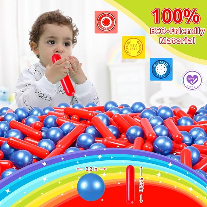 STARBOLO Ball Pit Balls for Kids -Pack of 150 200 500 Colorful Ball Pit Balls Crush Proof Plastic Toy Balls for Toddlers Ball Pit, Ball Pit Play Tent, Baby Pool Water Toys