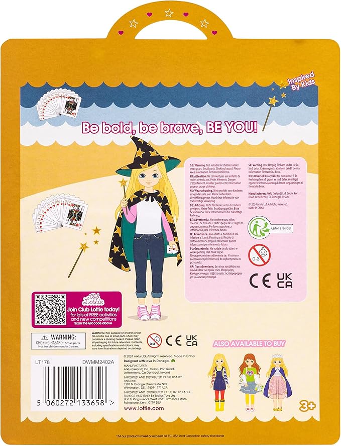 Lottie Magician Doll Costume Outfit Set with Cape Hat and Accessories