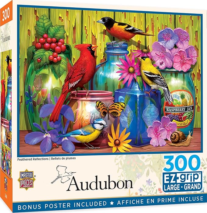 MasterPieces 300 Piece EZ Grip Jigsaw Puzzle - Feathered Reflections - 18"x24"