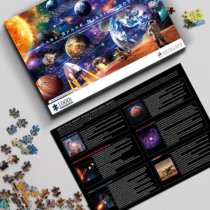Antelope - 1000 Piece Space Mars Mission Jigsaw Puzzle for Adults, Solar System High Resolution, Matte Finish, Smooth Edging, No Dust