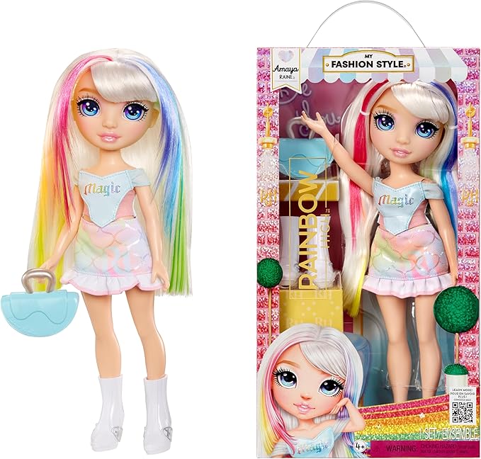 Rainbow High My Fashion Style Amaya, Rainbow 11" Fashion Doll with Statement Outfit, Stylish Handbag, Great Toy Gift for Girls Kids Ages 4-12 Years