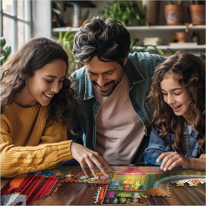 White Mountain 1000 Piece Jigsaw Puzzle Vintage Colorful Clothes Puzzles with Large Pieces Gift for Adults and Family 24"x30" - Thrift Store