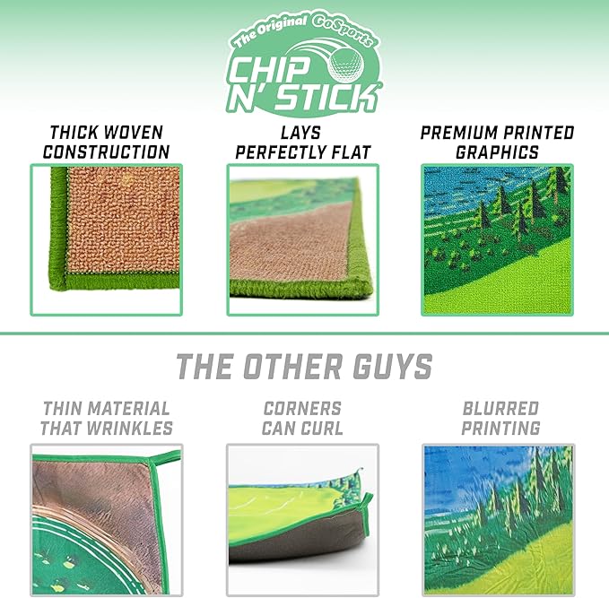 The Original GoSports Chip N' Stick - Choose Classic, Darts or Islands - Giant Golf Games with Balls and Chipping Mat