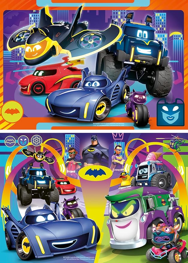 Ravensburger Batwheels 2x24 Piece Jigsaw Puzzle for Kids - Every Piece is Unique, Pieces Fit Together Perfectly