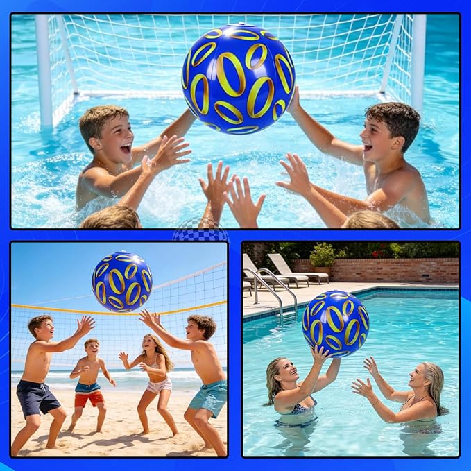 SCIONE 12 Pack 12 Inch Blue Inflatable Beach Balls for Retro Pool Toys Party Decorations, Birthday Favors & End of Year Class Gifts