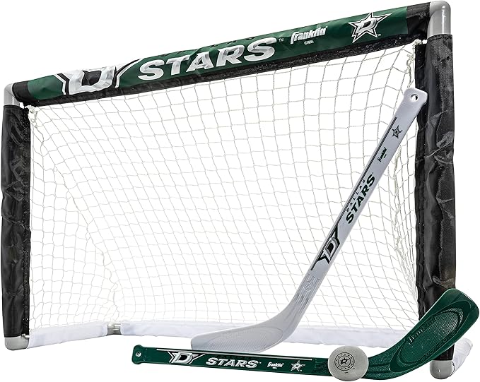 Franklin Sports NHL Mini Hockey Set - Kids Indoor Knee Hockey Goal, Ball, + 2 Stick Combo - Youth Team Indoor Toy Set - Official - Ages 3+