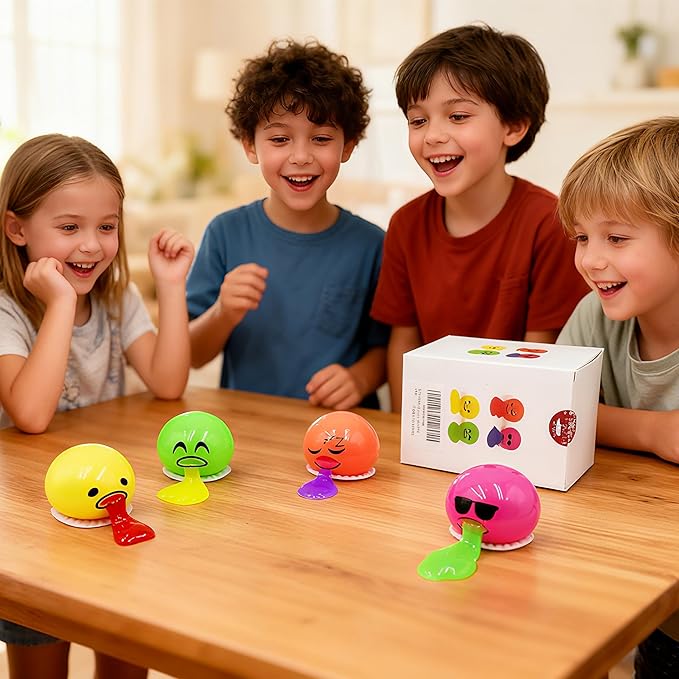 Easter Egg Fillers Vomiting Egg Slime Toy - Funny Prank Squeeze Stress Ball Puking Yolk, Novelty Fidget Relief Toy Gag Gift for Kids Adults, Christmas Stocking Stuffers & Birthday Parties