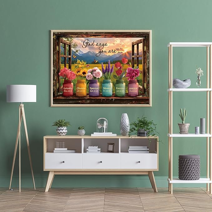 Puzzles for Adults 500 Pieces, Christian Bible Jigsaw Puzzles - Wishful Window, Impossible Christian Bible Puzzle for Seniors Families, 20.47x14.96 Inches, 1:1 Poster, Letter On The Back