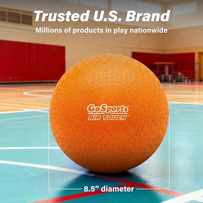 GoSports Playground Balls for Kids - Choose 8.5” or 10” Sizes - Heavy Duty Set of 6 with Carry Bag and Ball Pump
