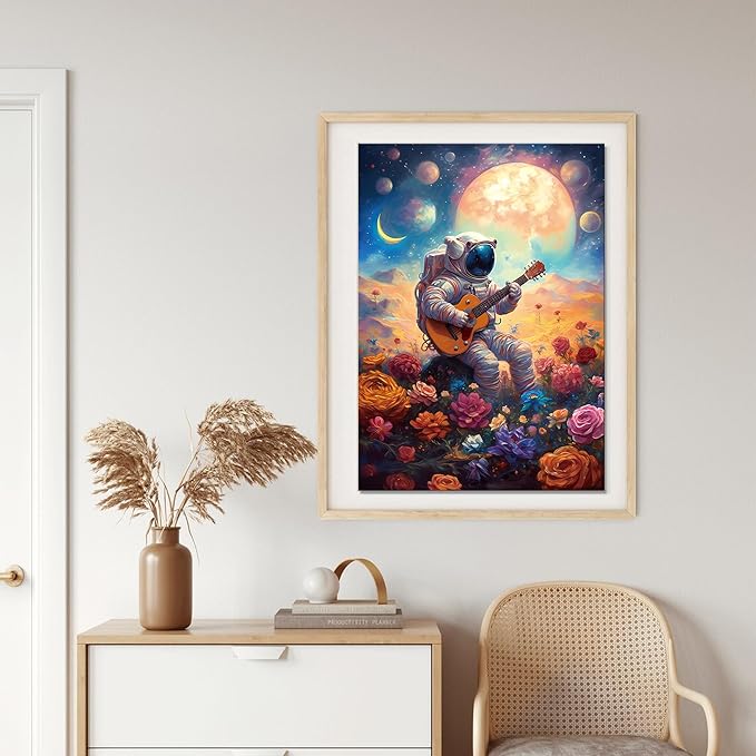 Space Graffiti Puzzle - 500 Pieces Astronaut Jigsaw Puzzle for Adults, Eco-Friendly, Thick Precision-Cut Pieces, Challenging Fun for Family & Teens!