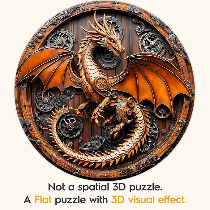 Masseruon 1000 Piece Puzzle for Adults, 26.6 * 26.6in Mechanical Dragon Puzzle for Adults, 1000 Pieces Jigsaw Puzzles, Adult Puzzles Game, Unique Gift for Women Men