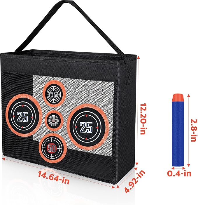 Refill Darts Bullets Fit for Nerf Guns, 1000 Pcs Foam Darts Fit for Nerf Party with Portable Shooting Practice Target Mesh Bag