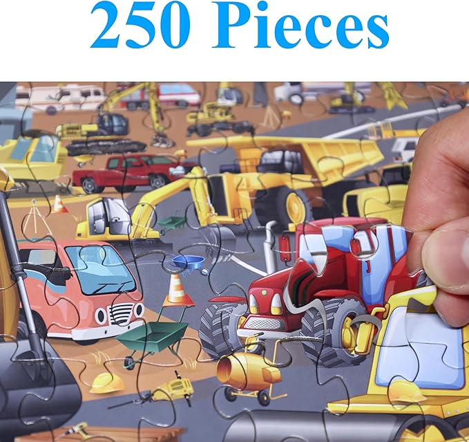Think2Master Construction in New York City, USA 250 Pieces Jigsaw Puzzle. Great Puzzle for Adults and Seniors. Easier to Handle Larger Pieces. Size: 14.2” X 19.3”