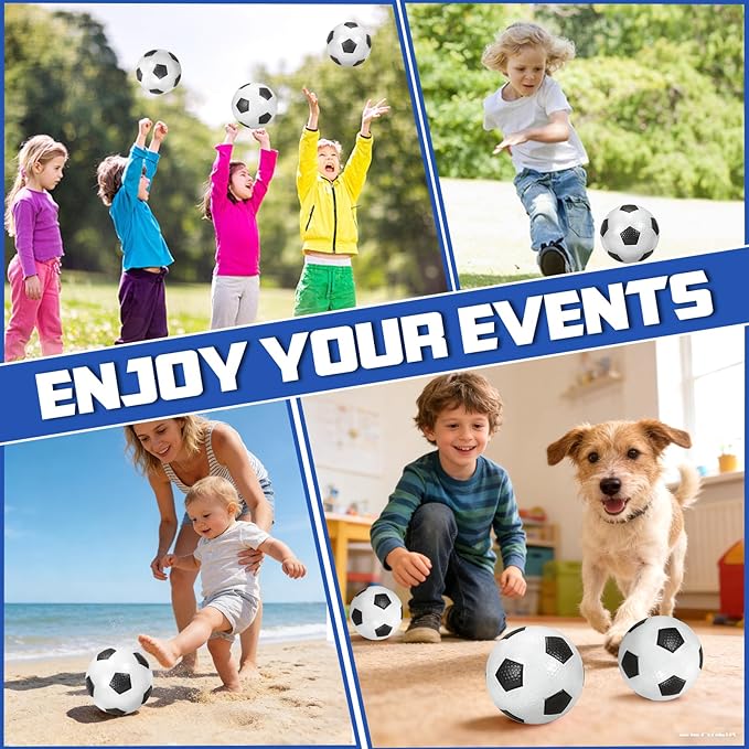 Hymaz 6 Inch Mini Soccer Balls for Kids Toddler, 6 Pack Inflatable Mini Balls with Pump, Small Soccer Ball Easter Birthday Gifts for Boys Girls Indoor Outdoor Sports Games Backyard Party Supplies