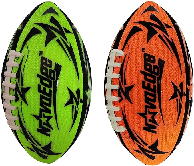 Hydro Water Football - 9.25-Inch Mesh Outer with Rubber Bladder | for All Ages - Pool, Lake, Beach Play | Textured Grip with Real Laces | Includes Pump | Choose 1 or 2 Ball Pack