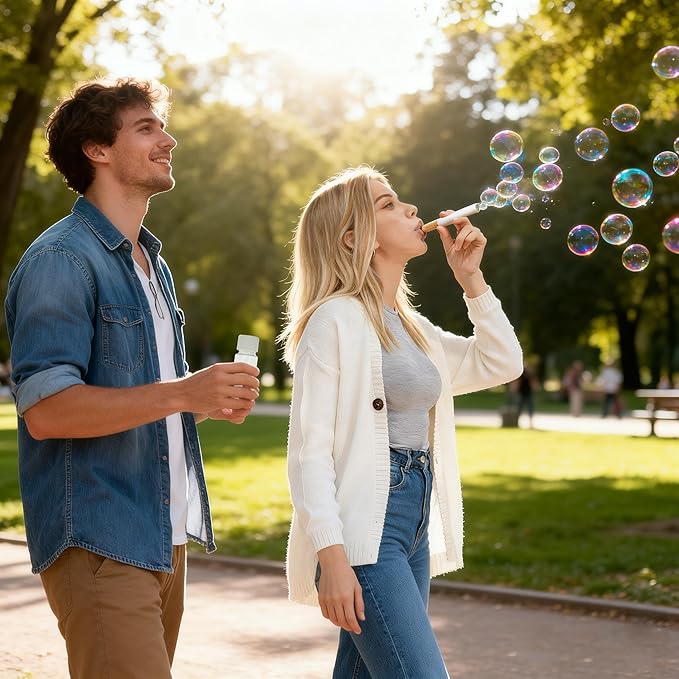 Bubble Cigarette Pack – Realistic Fake Cigarette Bubble Blower with Bubble Solution, Mini Cigarette Bubbles Maker for Stress Relief, Fun Party Gift for Adults