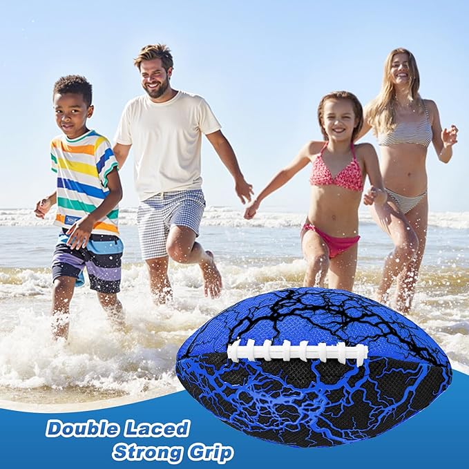 Jasonwell Waterproof Football Pool Toys - Strong Grip Soft Football for All-Weather Play Pool Games Beach Toys Water Footballs Outdoor Sports Toy Christmas Birthday Gifts for Kids Boys Teens Adults
