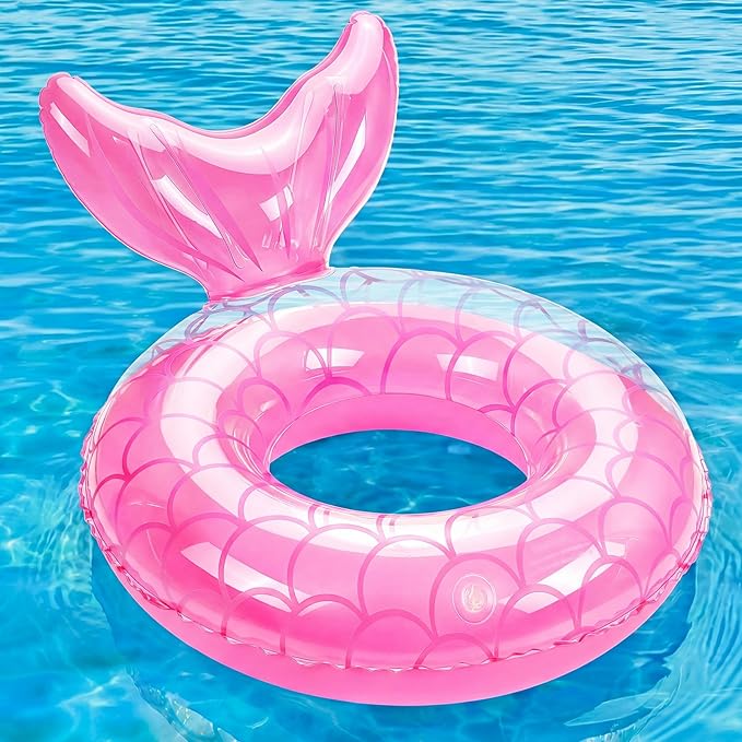 MoKo Inflatable Swimming Ring, Cute Pool Float Tube Decorations Swim Tubes Outdoor Pool Beach Water Floats Party Supplies Floaties