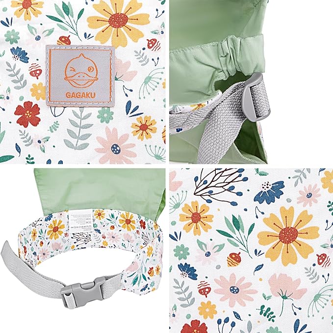 GAGAKU Baby Doll Carrier for Girls, Toddlers and Kids - Adjustable Straps, Reborn Accessories - Green (Pinecones)